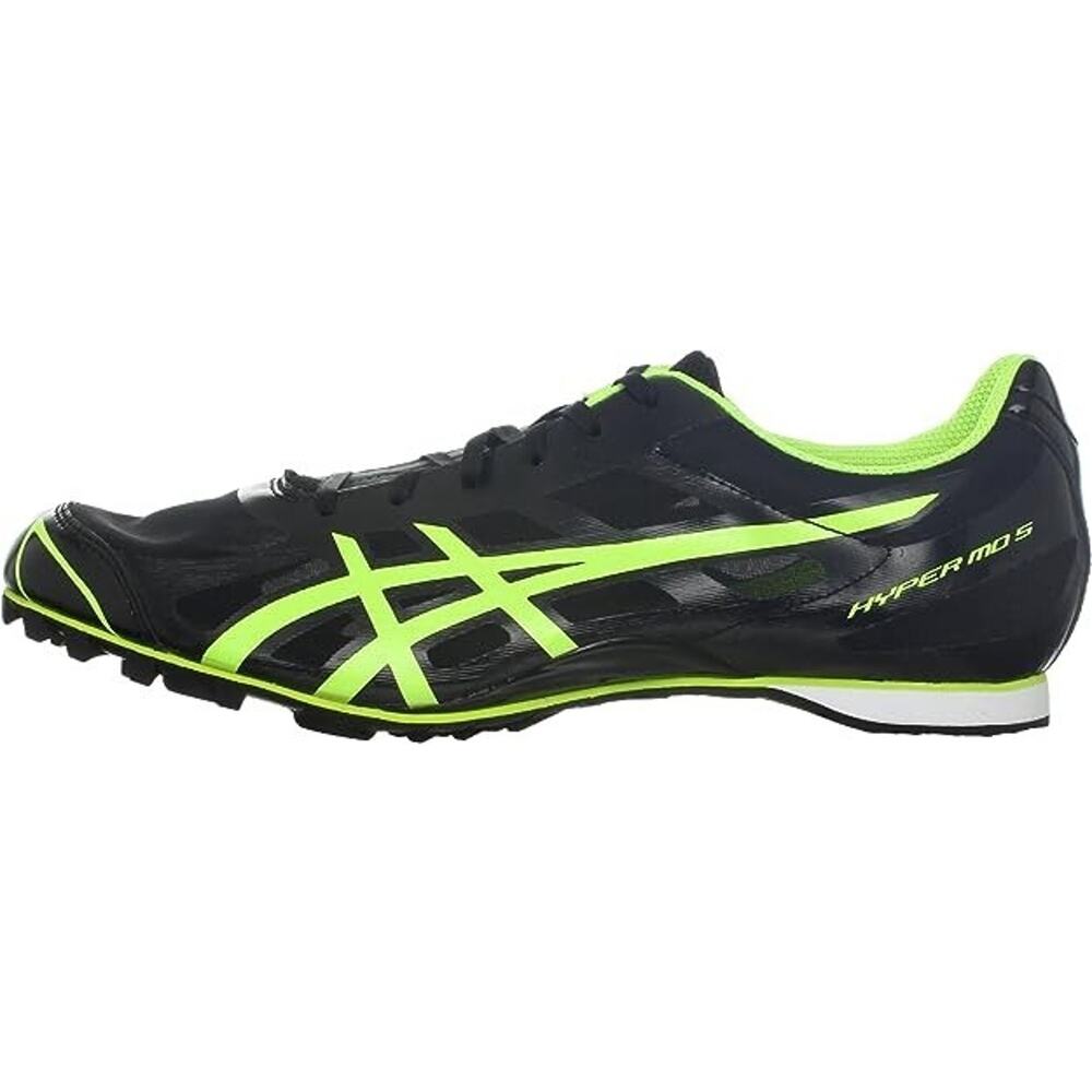 Asics Athletic Shoes Men's 11.5 Black/Flash Yellow Hyper MD 5 - Picture 2 of 10
